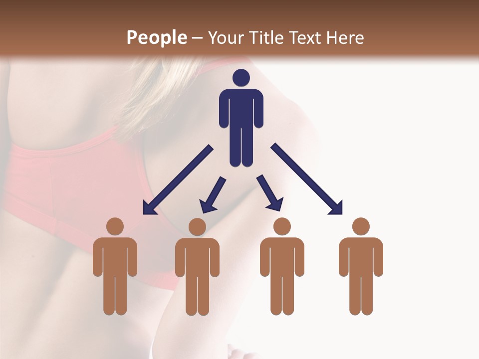 Pretty Girl Lifting Weights, Facing Away From Camera PowerPoint Template