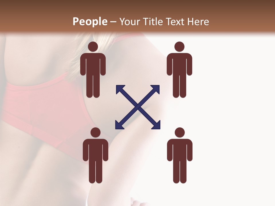 Pretty Girl Lifting Weights, Facing Away From Camera PowerPoint Template