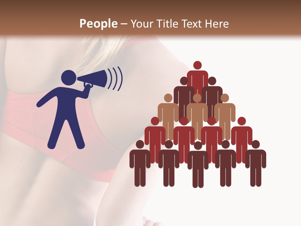 Pretty Girl Lifting Weights, Facing Away From Camera PowerPoint Template