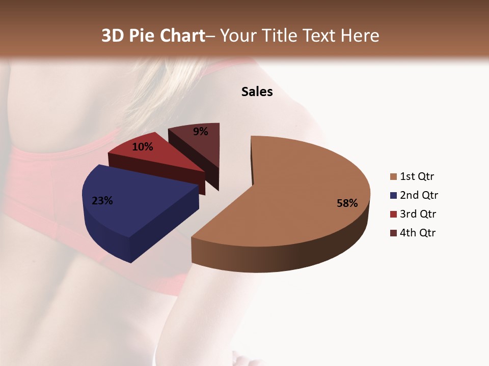 Pretty Girl Lifting Weights, Facing Away From Camera PowerPoint Template