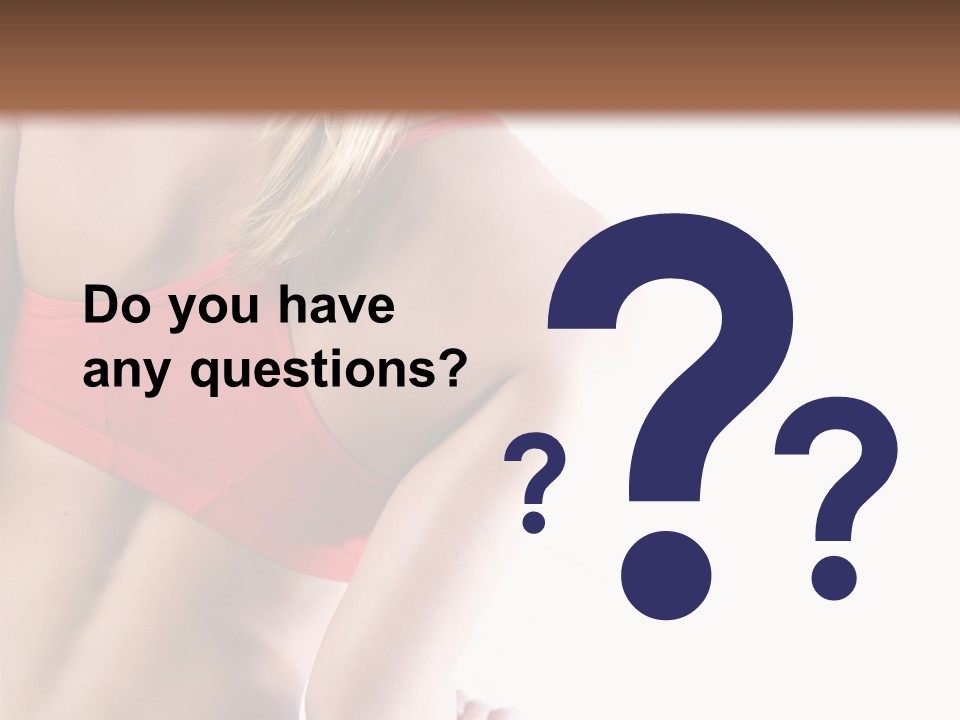 Pretty Girl Lifting Weights, Facing Away From Camera PowerPoint Template