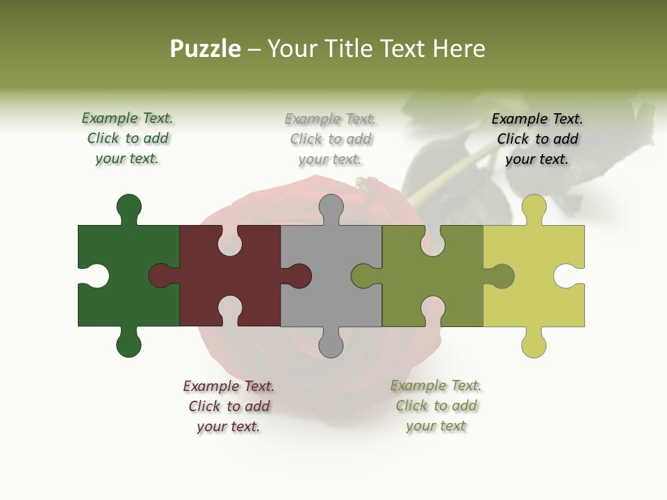 A Single Red Rose On A White Background PowerPoint Template