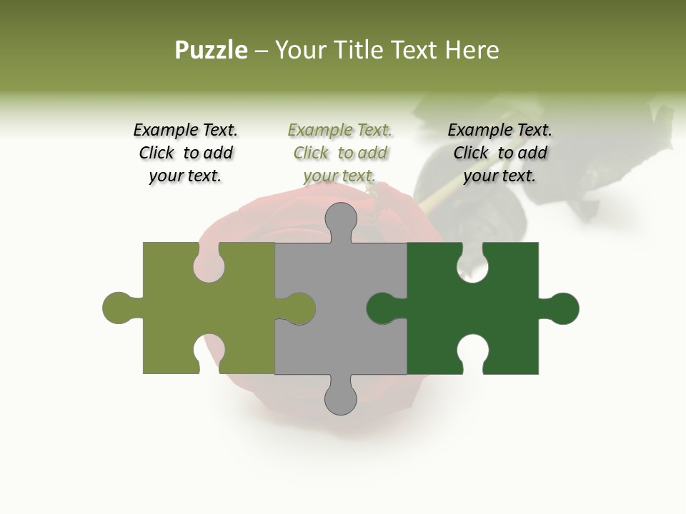 A Single Red Rose On A White Background PowerPoint Template