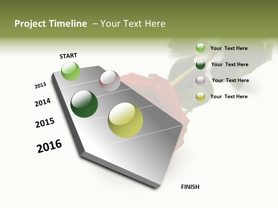 A Single Red Rose On A White Background PowerPoint Template