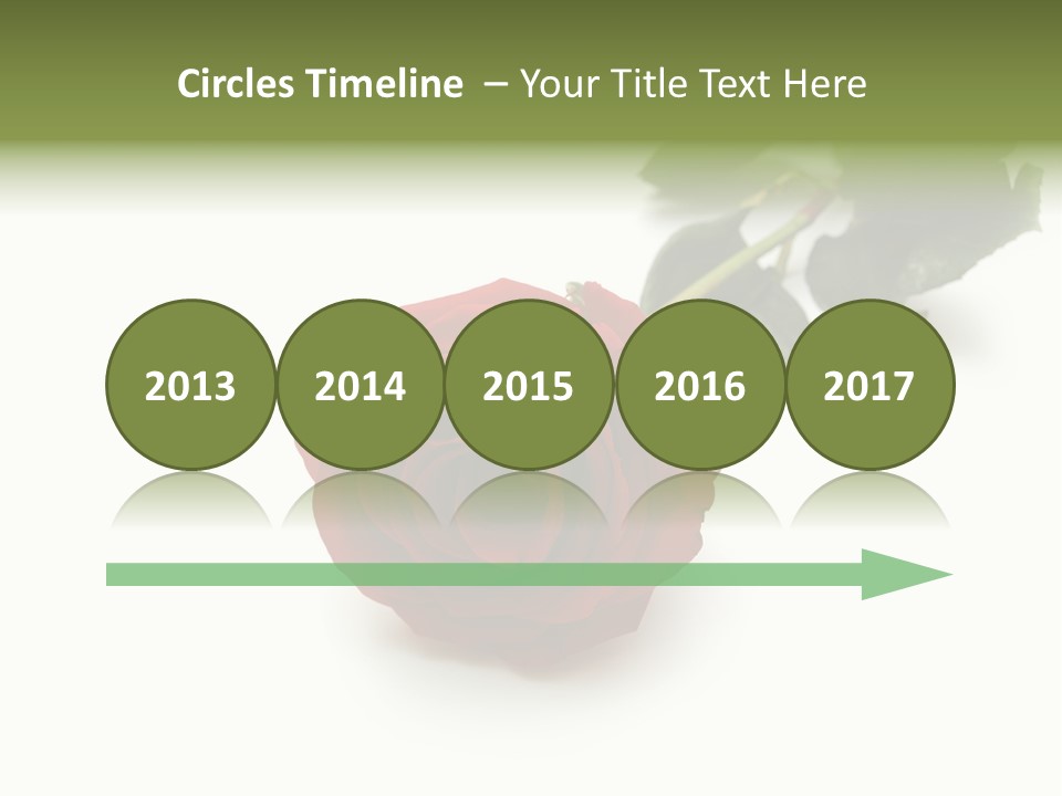 A Single Red Rose On A White Background PowerPoint Template