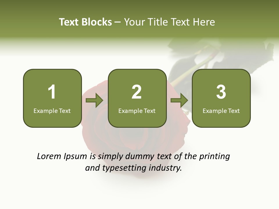 A Single Red Rose On A White Background PowerPoint Template