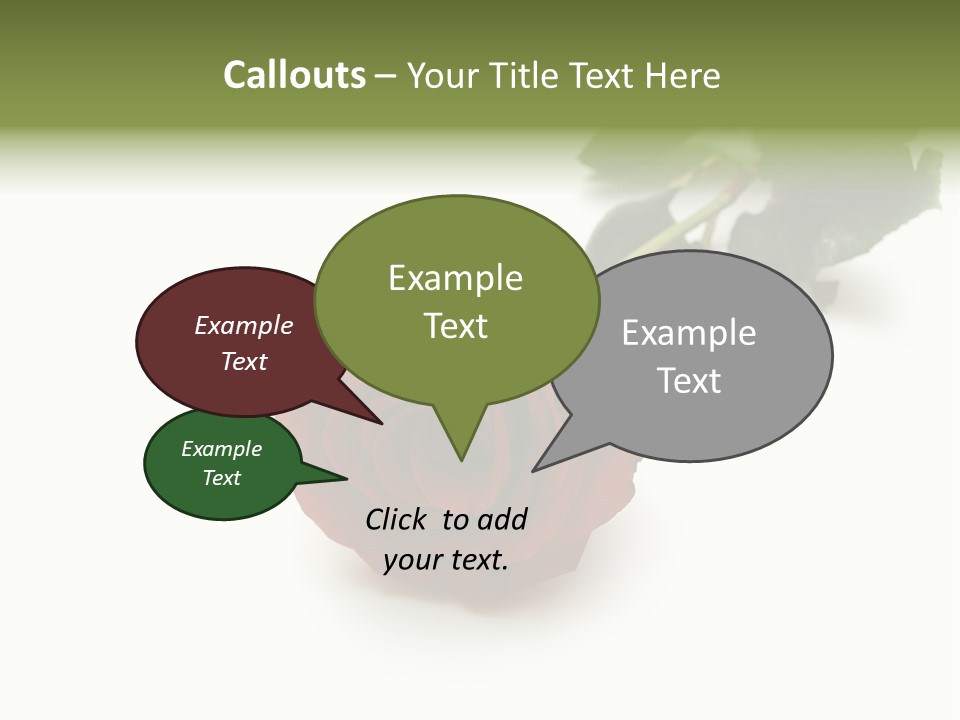 A Single Red Rose On A White Background PowerPoint Template