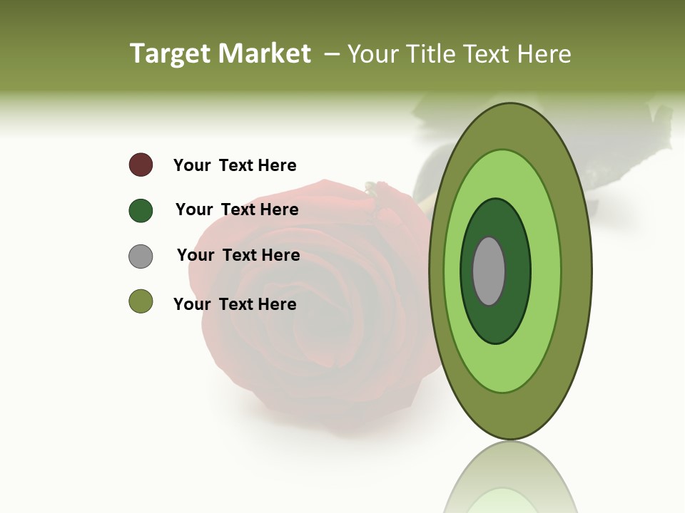 A Single Red Rose On A White Background PowerPoint Template