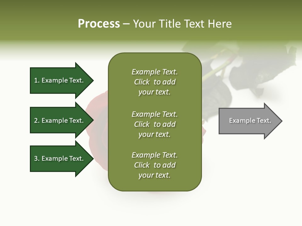 A Single Red Rose On A White Background PowerPoint Template