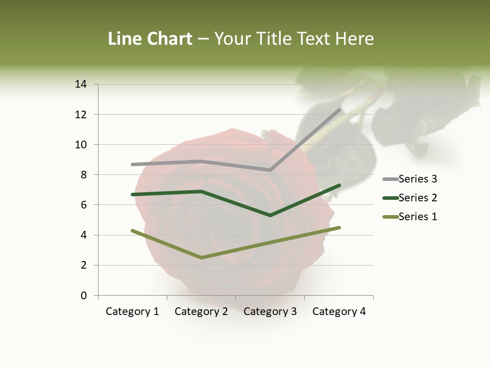 A Single Red Rose On A White Background PowerPoint Template