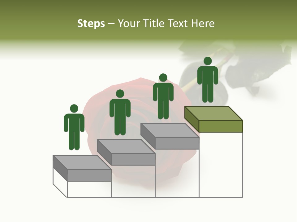 A Single Red Rose On A White Background PowerPoint Template