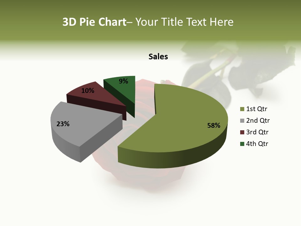 A Single Red Rose On A White Background PowerPoint Template