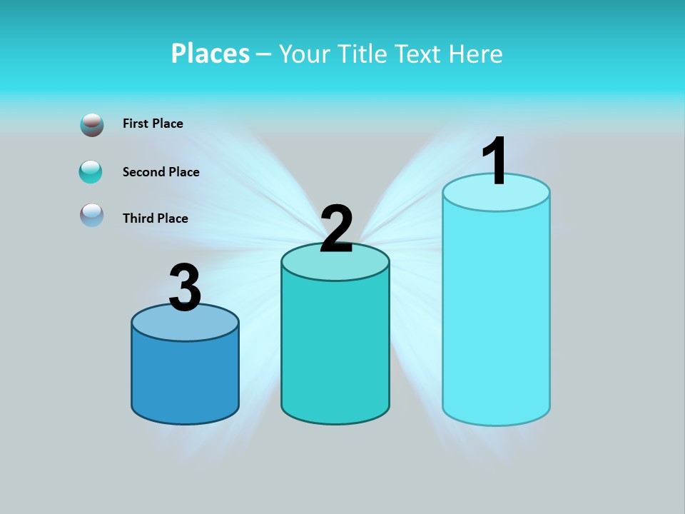 A Blue Butterfly On A Black Background PowerPoint Template