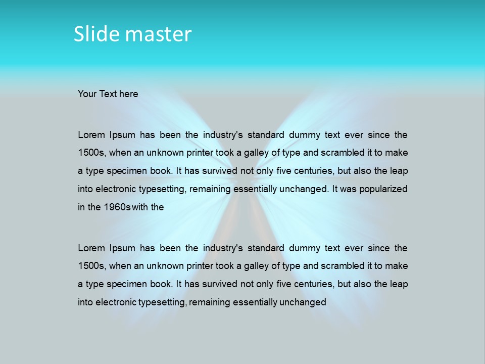 A Blue Butterfly On A Black Background PowerPoint Template