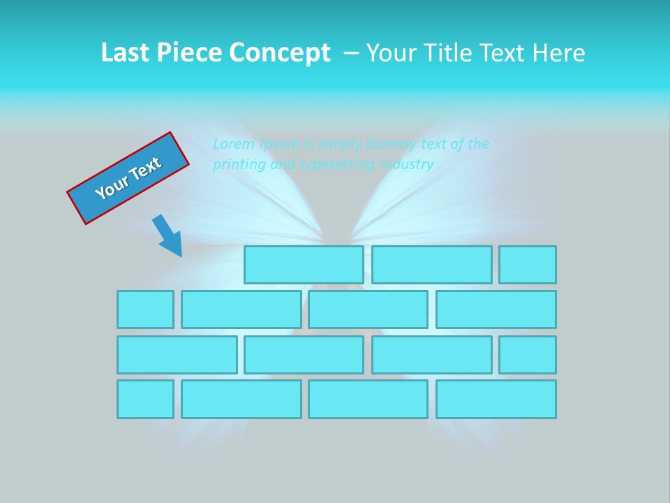 A Blue Butterfly On A Black Background PowerPoint Template