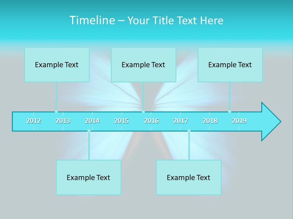 A Blue Butterfly On A Black Background PowerPoint Template