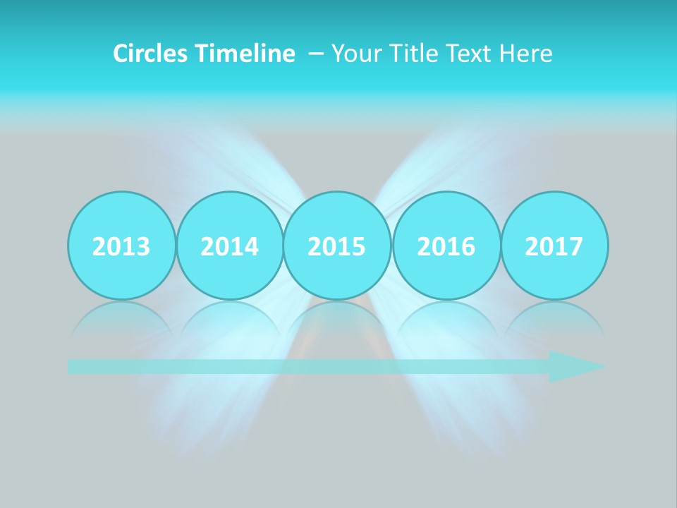 A Blue Butterfly On A Black Background PowerPoint Template