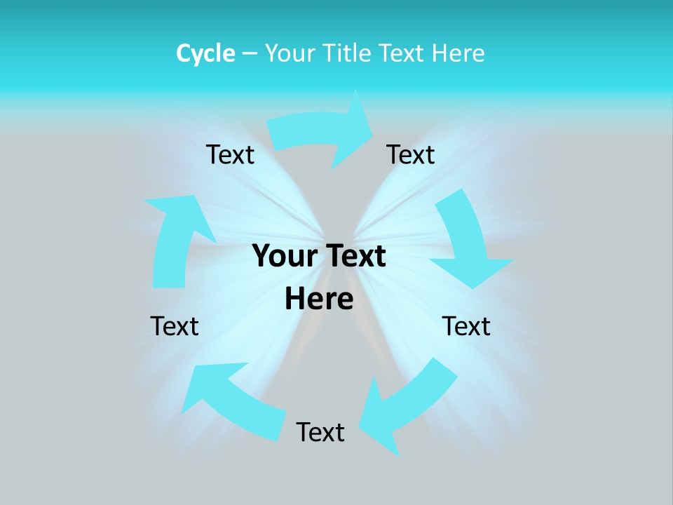 A Blue Butterfly On A Black Background PowerPoint Template