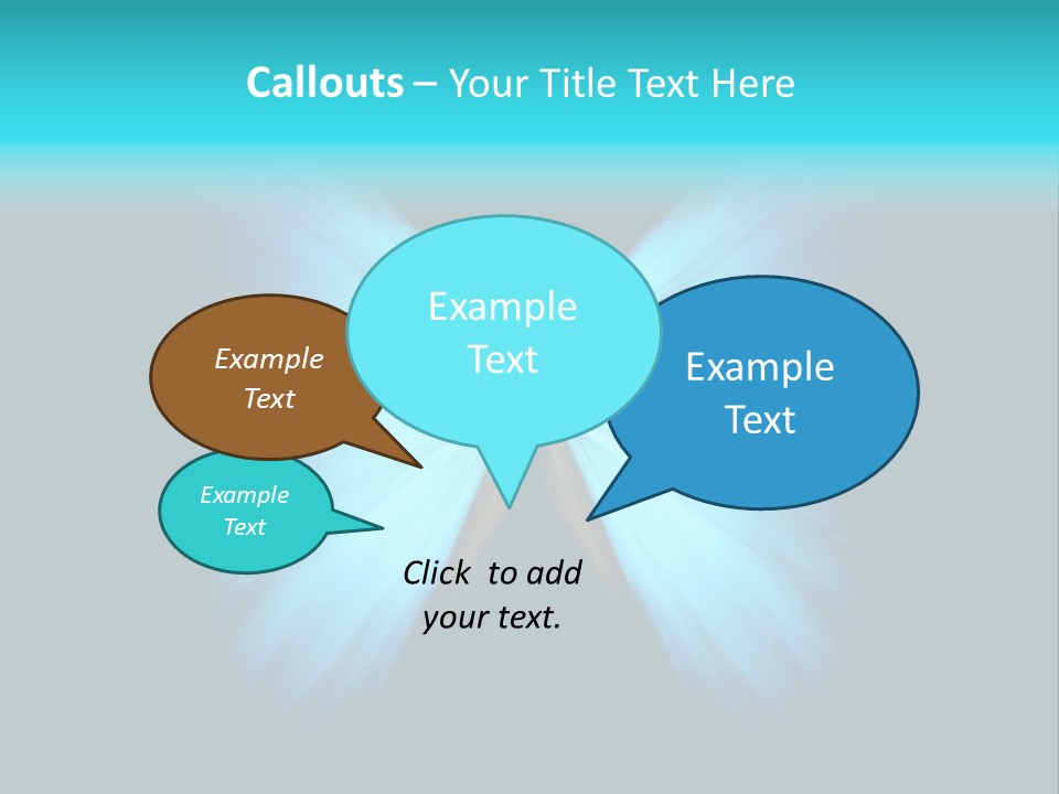 A Blue Butterfly On A Black Background PowerPoint Template