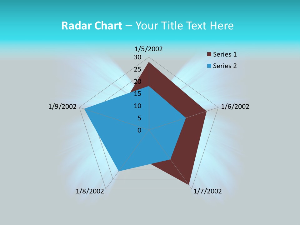 A Blue Butterfly On A Black Background PowerPoint Template