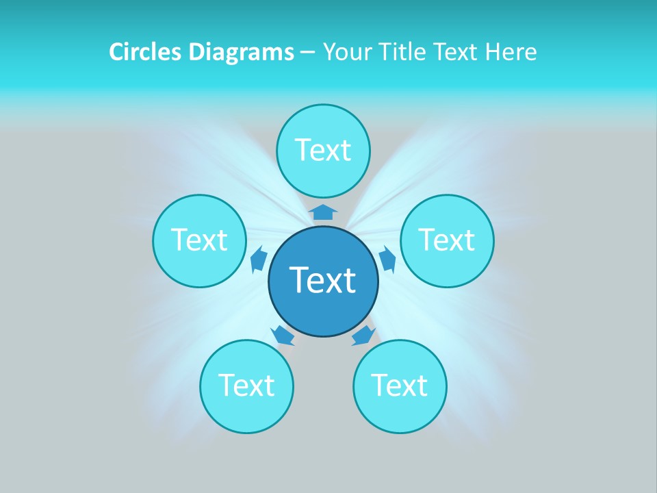 A Blue Butterfly On A Black Background PowerPoint Template