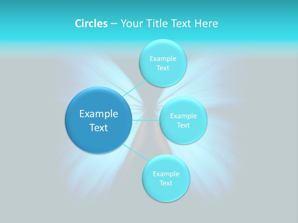 A Blue Butterfly On A Black Background PowerPoint Template