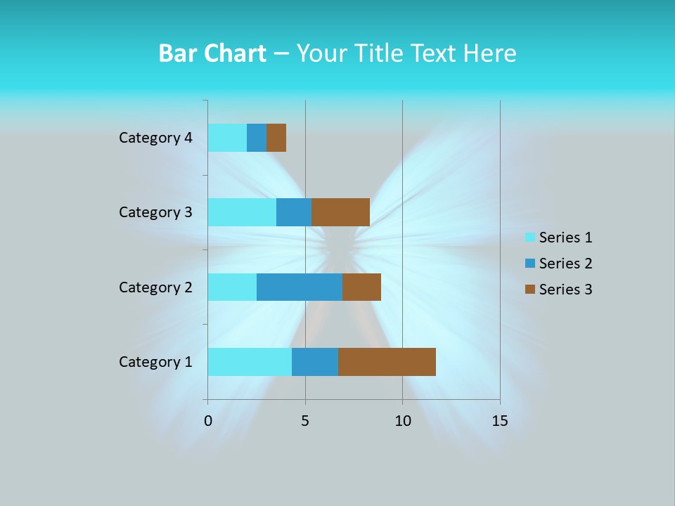 A Blue Butterfly On A Black Background PowerPoint Template
