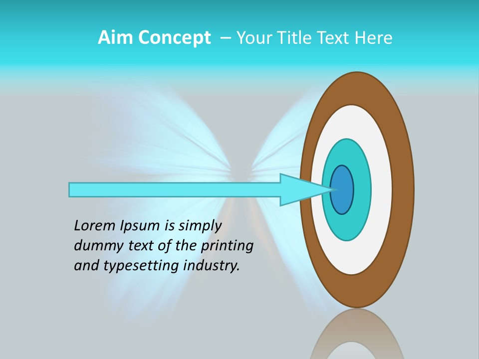 A Blue Butterfly On A Black Background PowerPoint Template