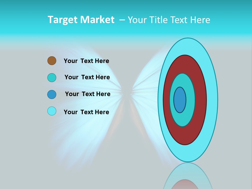 A Blue Butterfly On A Black Background PowerPoint Template