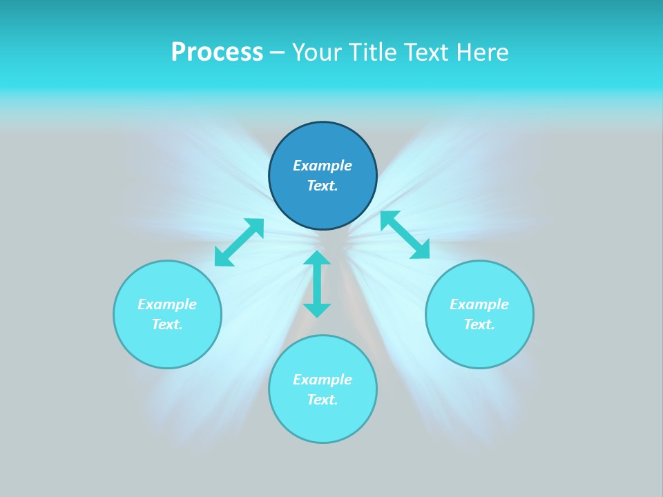 A Blue Butterfly On A Black Background PowerPoint Template