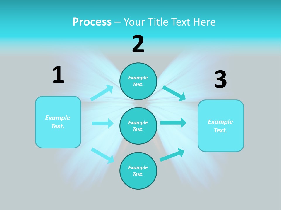 A Blue Butterfly On A Black Background PowerPoint Template