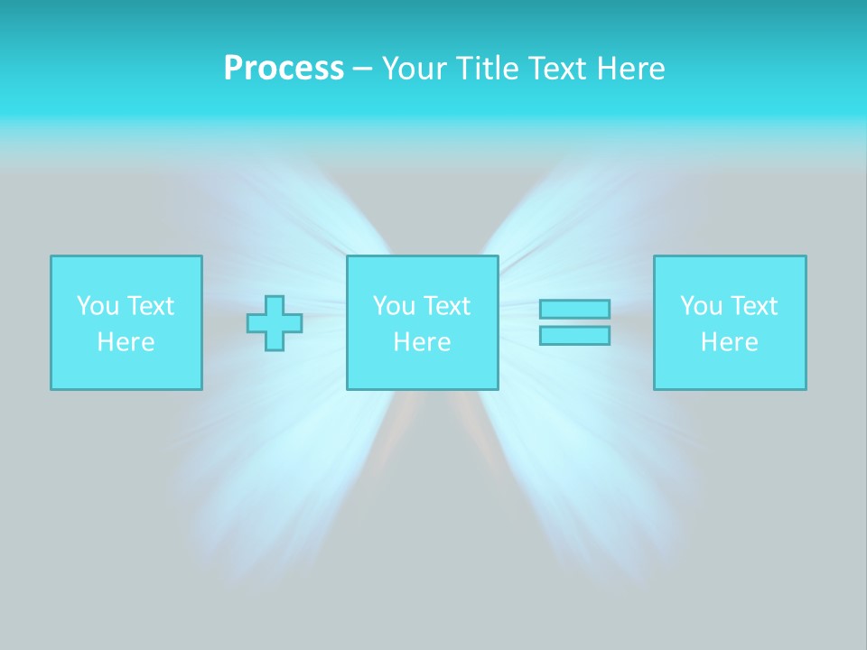 A Blue Butterfly On A Black Background PowerPoint Template