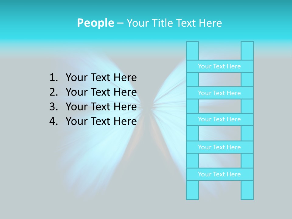 A Blue Butterfly On A Black Background PowerPoint Template