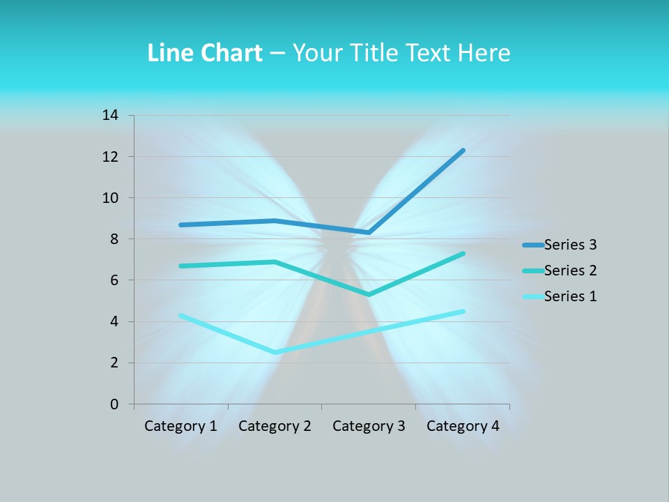A Blue Butterfly On A Black Background PowerPoint Template