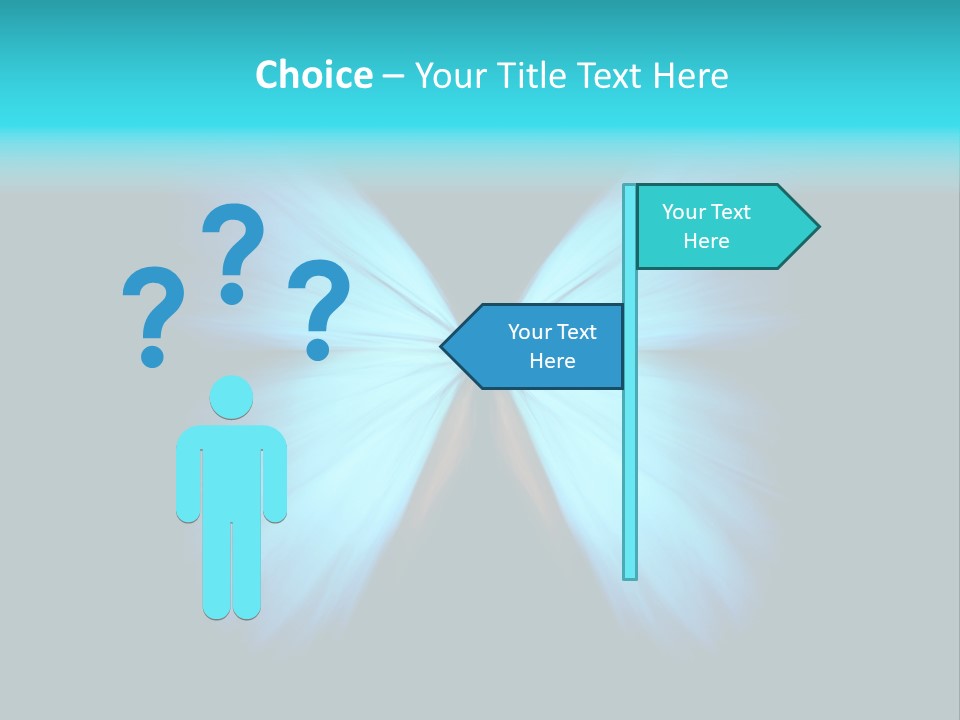 A Blue Butterfly On A Black Background PowerPoint Template