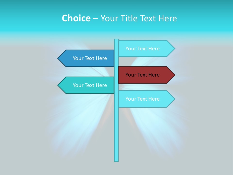 A Blue Butterfly On A Black Background PowerPoint Template