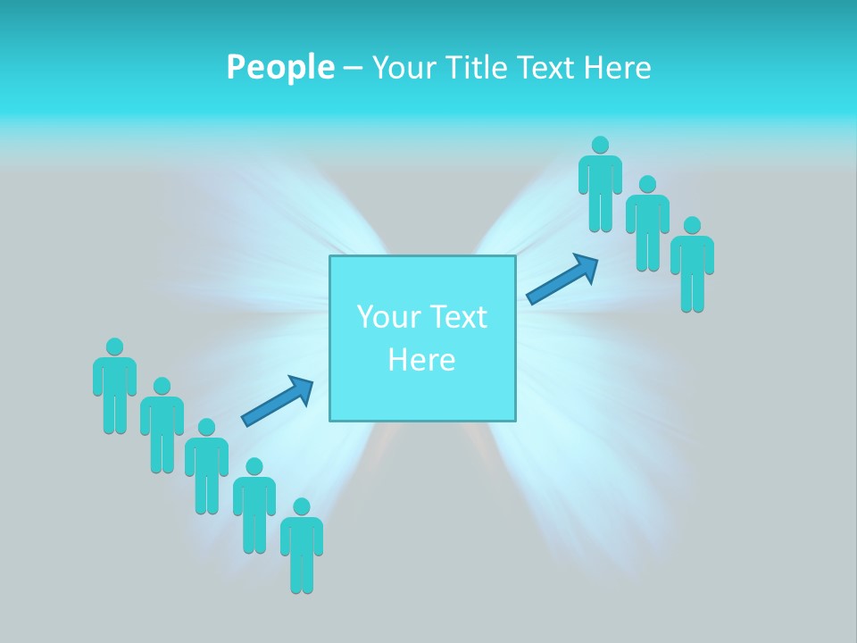 A Blue Butterfly On A Black Background PowerPoint Template