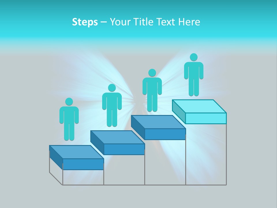 A Blue Butterfly On A Black Background PowerPoint Template