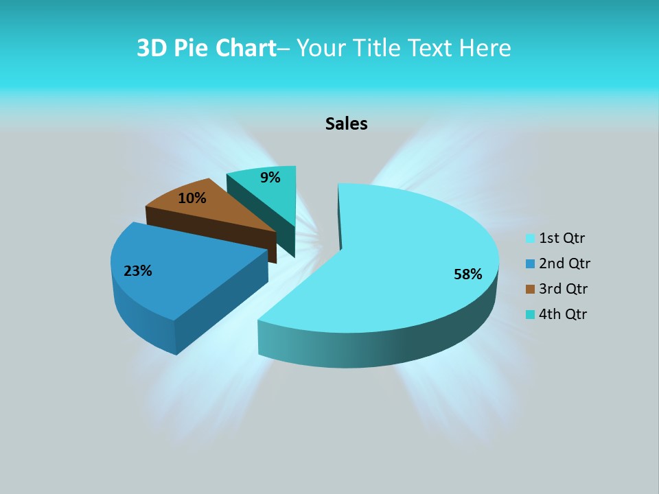 A Blue Butterfly On A Black Background PowerPoint Template