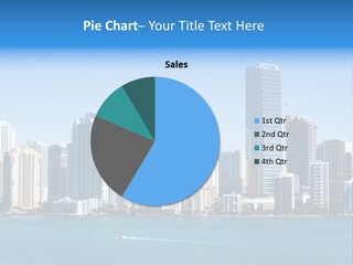 Sunny Miami Skyline From Biscayne Bay PowerPoint Template