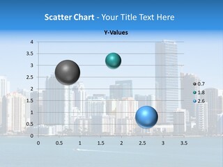 Sunny Miami Skyline From Biscayne Bay PowerPoint Template