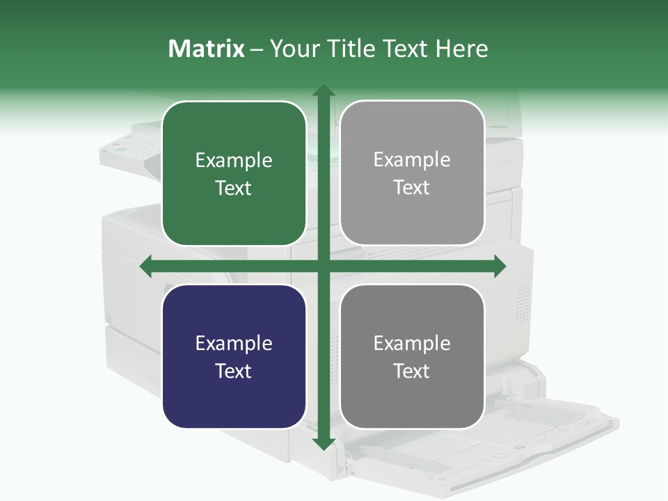 Multifunction Printer Isolated On White PowerPoint Template