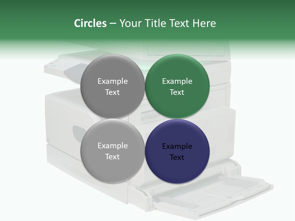 Multifunction Printer Isolated On White PowerPoint Template