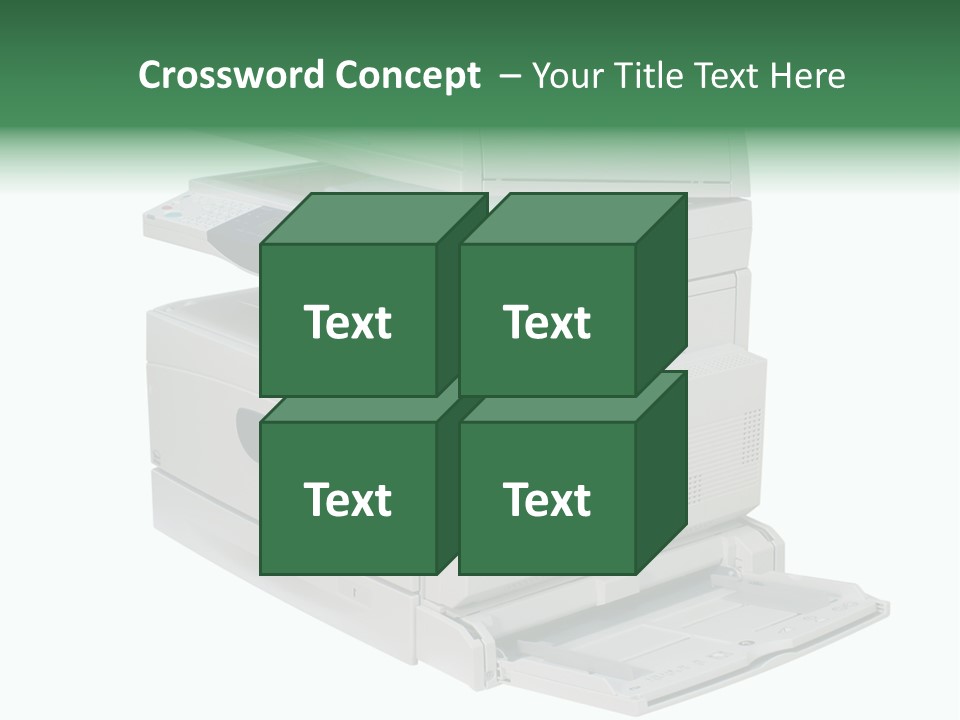 Multifunction Printer Isolated On White PowerPoint Template