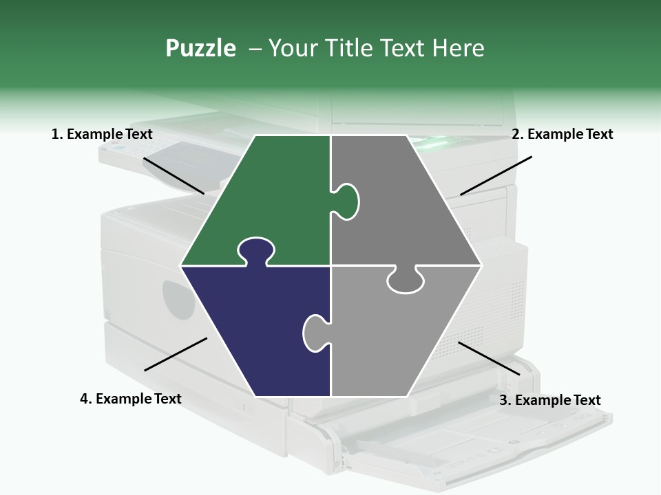 Multifunction Printer Isolated On White PowerPoint Template