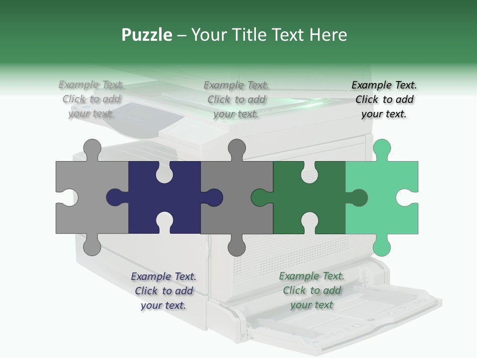 Multifunction Printer Isolated On White PowerPoint Template