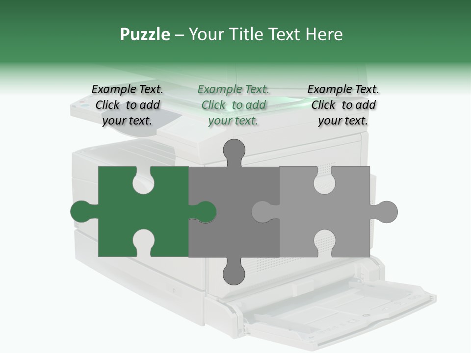 Multifunction Printer Isolated On White PowerPoint Template