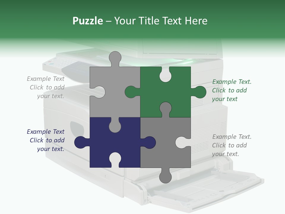 Multifunction Printer Isolated On White PowerPoint Template