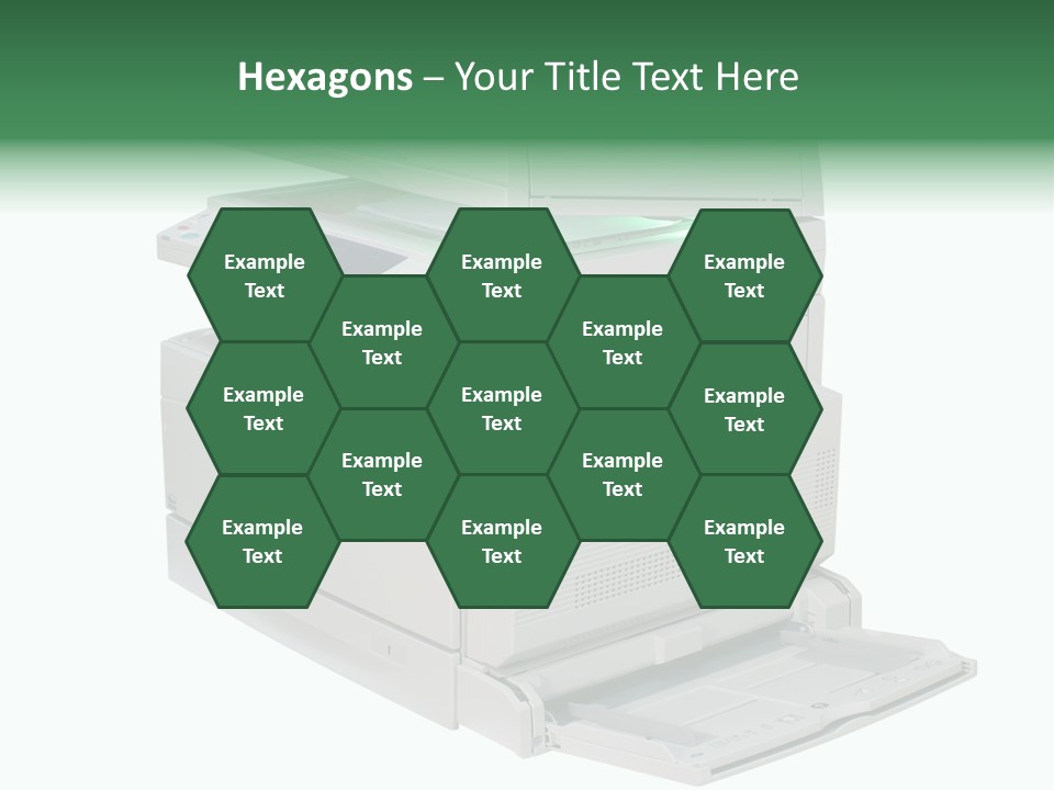 Multifunction Printer Isolated On White PowerPoint Template