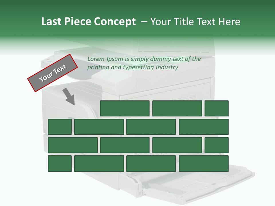 Multifunction Printer Isolated On White PowerPoint Template